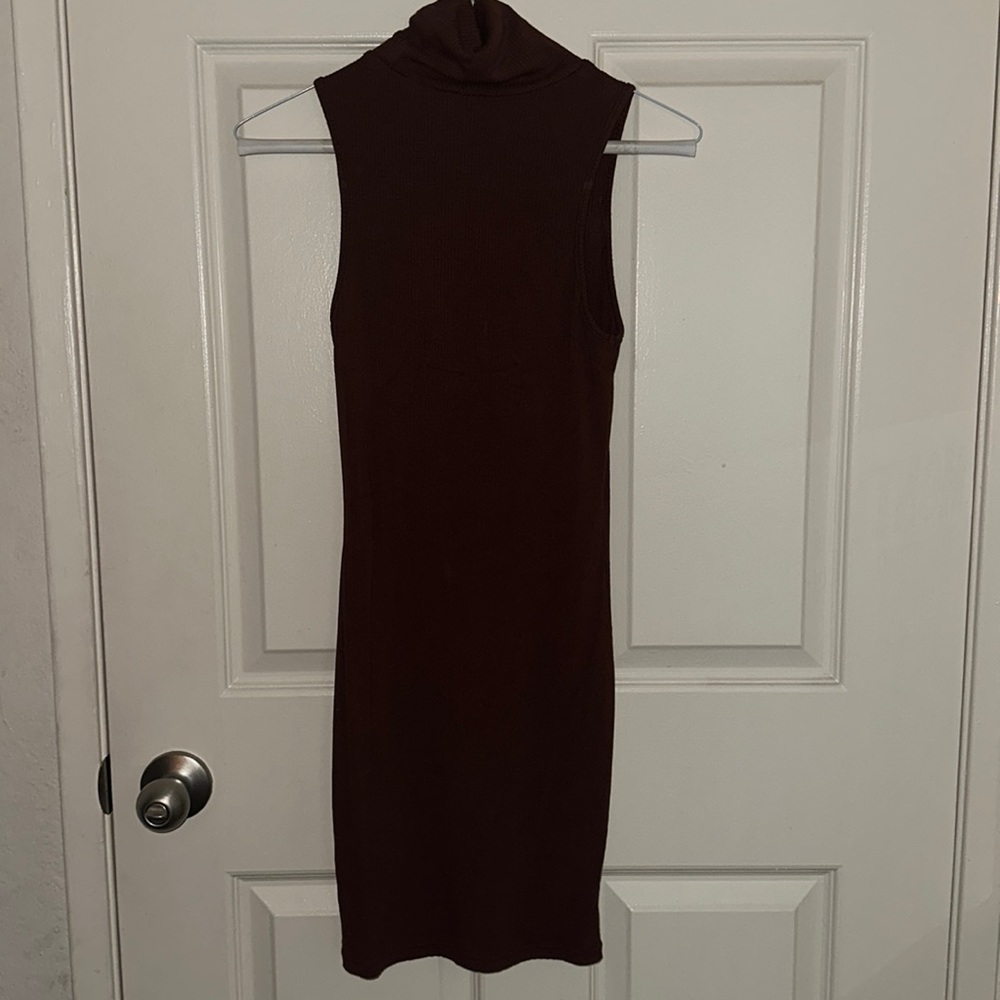 Small brown shein turtle neck dress